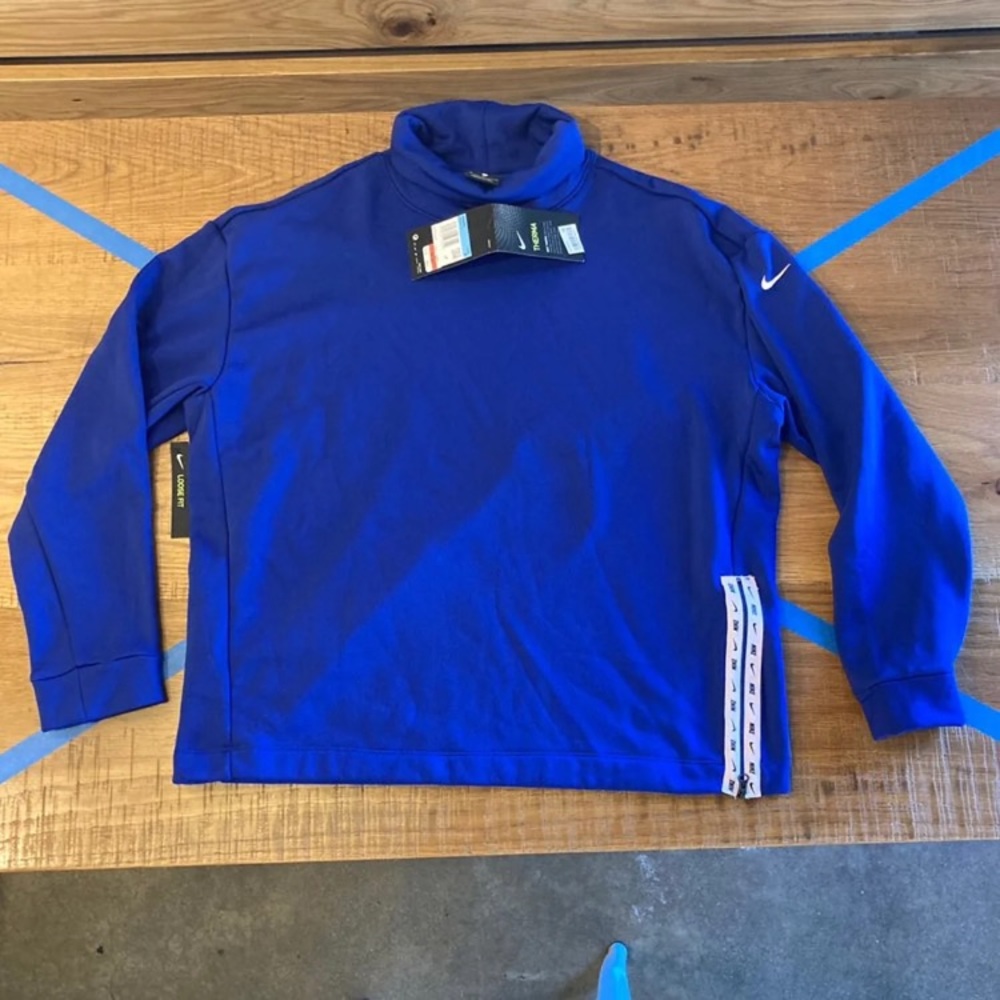 Blue Nike thermal turtleneck shirt warm sweater